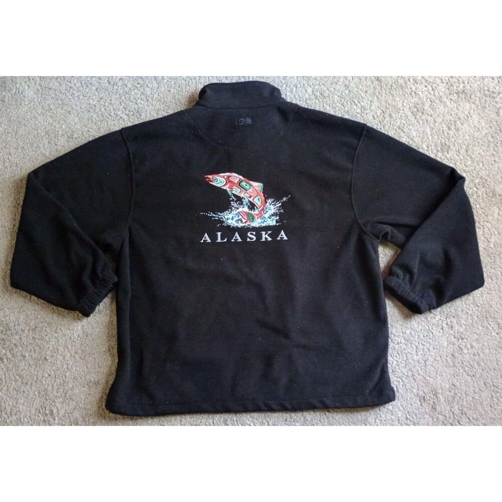 Princess Cruises Men’s Alaska Embroidered Fish Fleece Full Zip Jacket XL